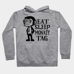 monkey Tag VR Gamer Shirt for Kids, Teen Eat Sleep monkey T-Shirt Hoodie